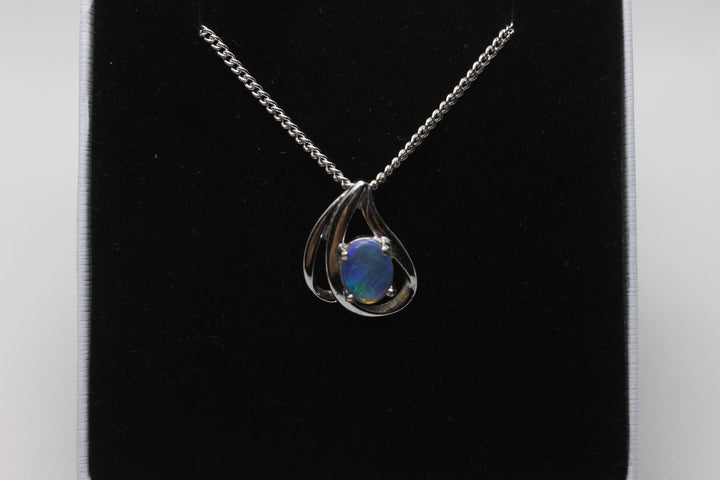 Australian Natural Solid Crystal Opal Pendant Sterling Silver Setting Pendant Australian Opal House 