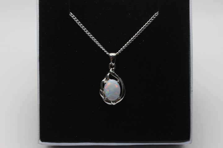 Australian Natural Solid Crystal Opal Pendant Sterling Silver Setting SOLD OUT Pendant Australian Opal House 