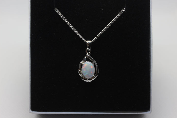 Australian Natural Solid Crystal Opal Pendant Sterling Silver Setting SOLD OUT Pendant Australian Opal House 