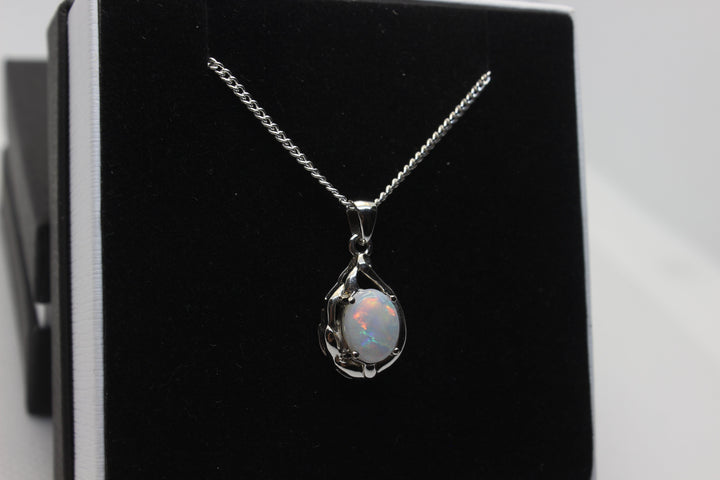 Australian Natural Solid Crystal Opal Pendant Sterling Silver Setting SOLD OUT Pendant Australian Opal House 