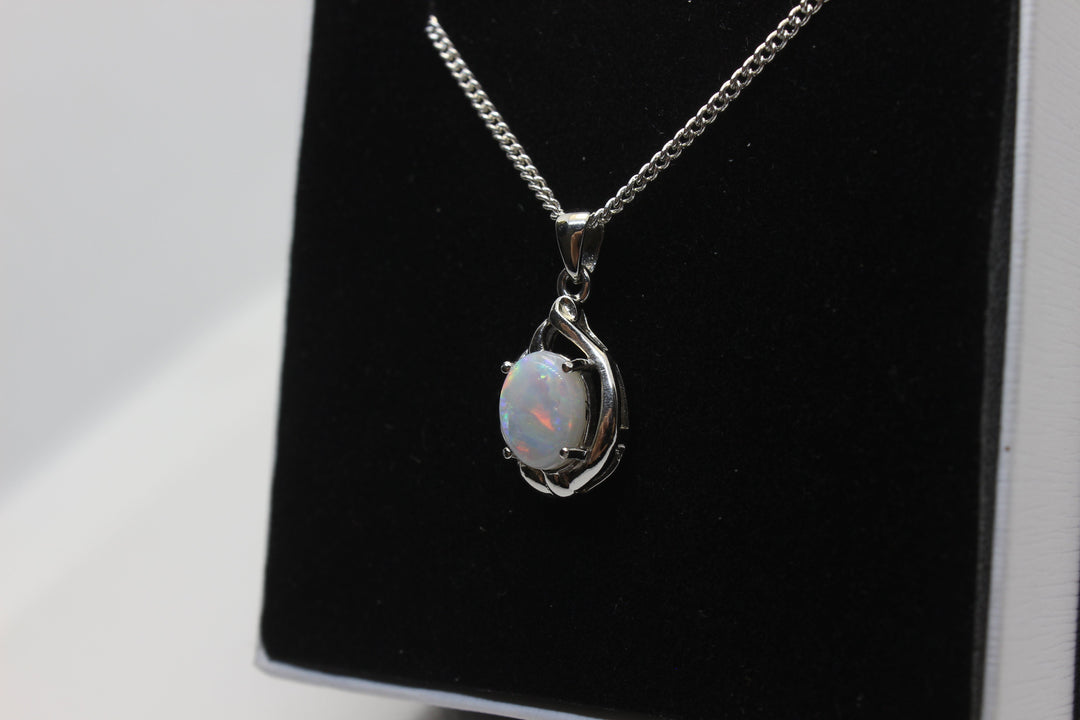 Australian Natural Solid Crystal Opal Pendant Sterling Silver Setting SOLD OUT Pendant Australian Opal House 