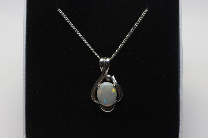 Australian Natural Solid Crystal Opal Pendant Sterling Silver Setting Pendant Australian Opal House 