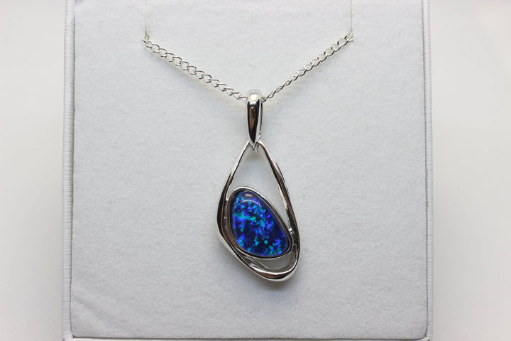 Australian Triplet Opal Pendant in Sterling Silver Setting Pendant Australian Opal House 