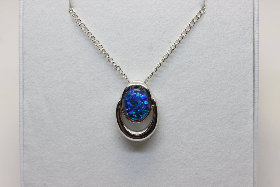 Australian Triplet Opal Pendant in Sterling Silver Setting Pendant Australian Opal House 