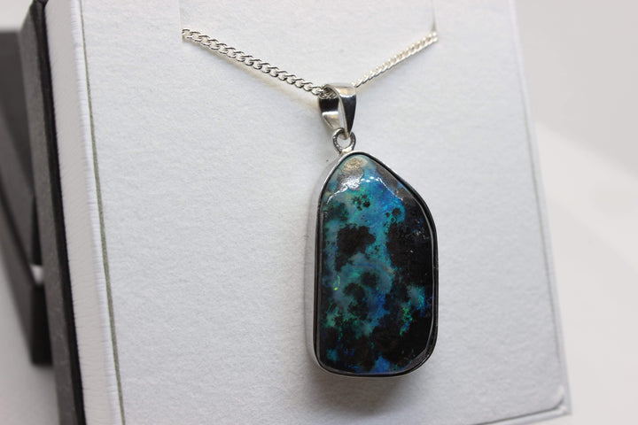 Australian Boulder Opal Pendant in Sterling Silver Setting Pendant Australian Opal House 