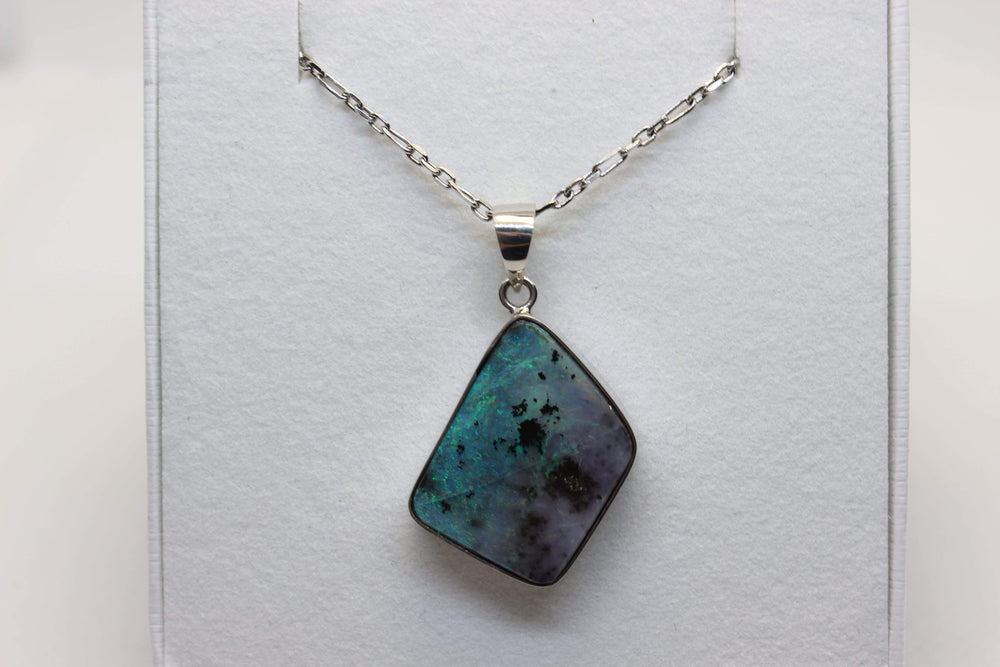 Australian Boulder Opal Pendant in Sterling Silver Setting Pendant Australian Opal House 