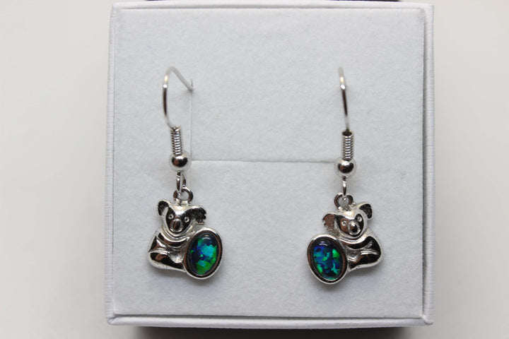 Australian Triplet Opal Earring in Sterling Silver Setting Pendant Australian Opal House Koala 