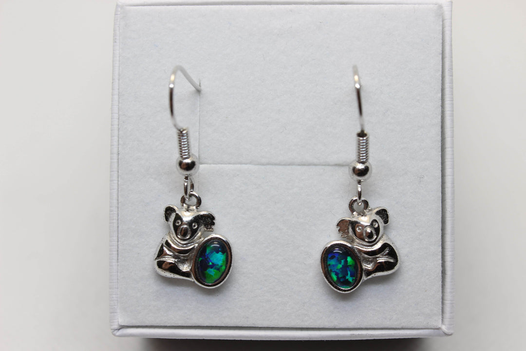 Australian Triplet Opal Earring in Sterling Silver Setting Pendant Australian Opal House 