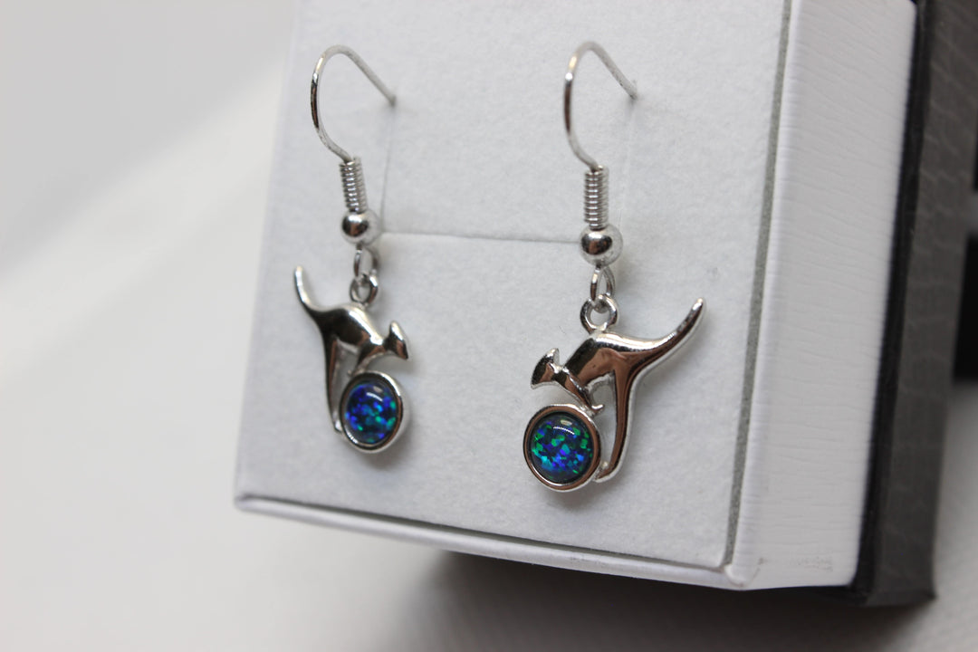 Australian Triplet Opal Earring in Sterling Silver Setting Pendant Australian Opal House 