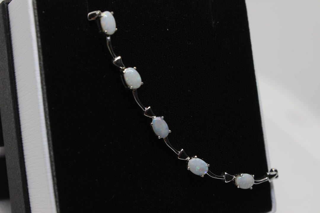 Australian Solid Opal Bracelet in Sterling Silver Setting Pendant Australian Opal House 