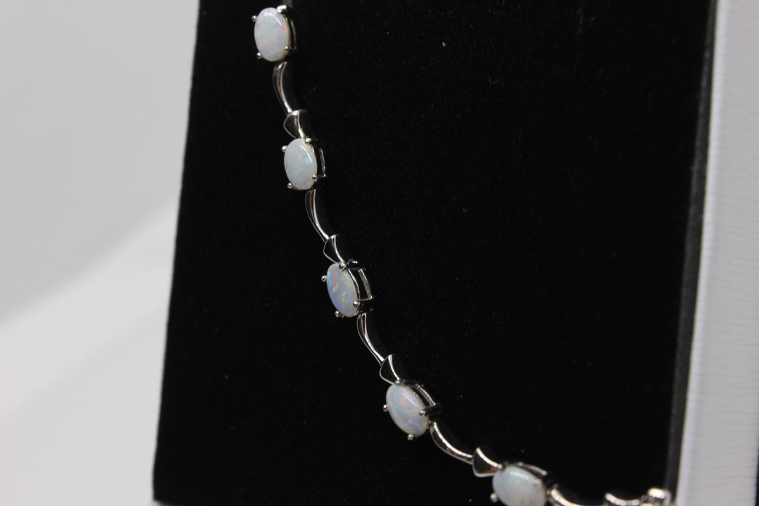 Australian Solid Opal Bracelet in Sterling Silver Setting Pendant Australian Opal House 