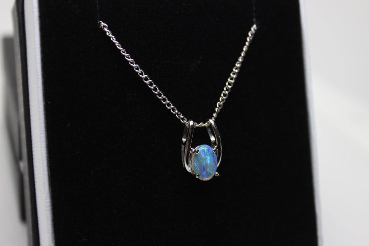 Australian Natural Solid Crystal Opal Pendant Sterling Silver Setting Pendant Australian Opal House 