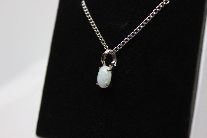 Australian Natural Solid Crystal Opal Pendant Sterling Silver Setting Pendant Australian Opal House 