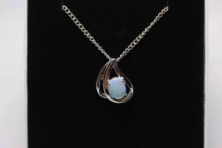 Australian Natural Solid Crystal Opal Pendant Sterling Silver Setting Pendant Australian Opal House 