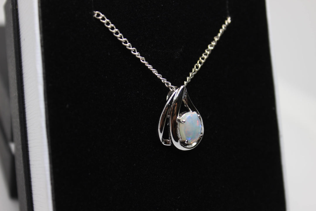 Australian Natural Solid Crystal Opal Pendant Sterling Silver Setting Pendant Australian Opal House 