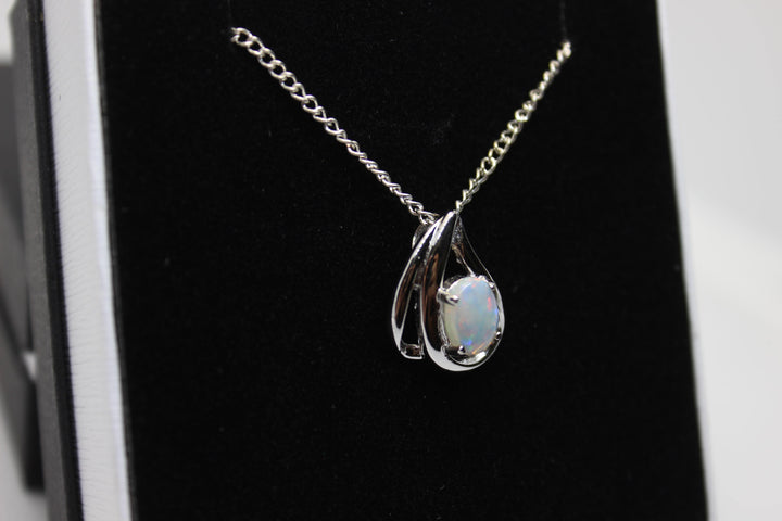 Australian Natural Solid Crystal Opal Pendant Sterling Silver Setting Pendant Australian Opal House 