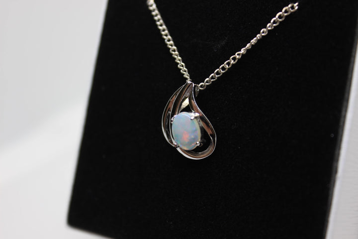 Australian Natural Solid Crystal Opal Pendant Sterling Silver Setting Pendant Australian Opal House 