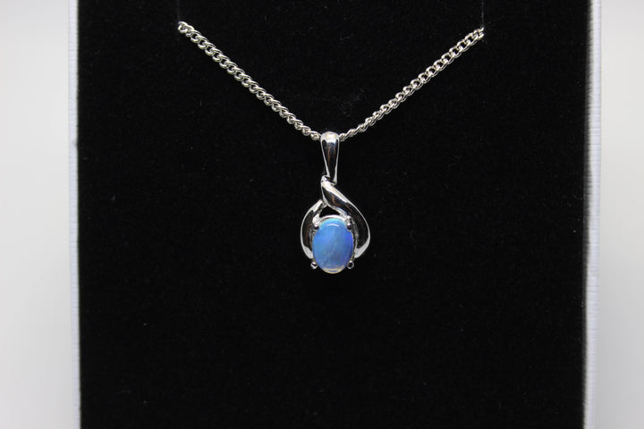 Australian Natural Solid Crystal Opal Pendant Sterling Silver Setting Pendant Australian Opal House 