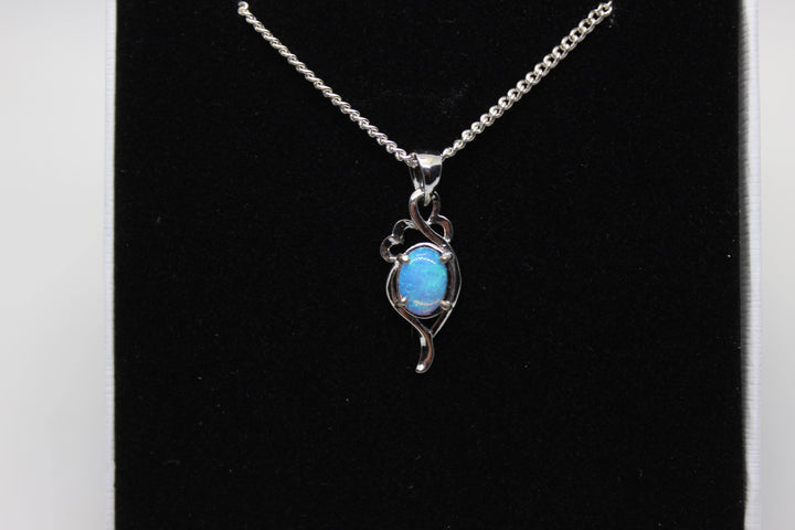 Australian Natural Solid Crystal Opal Pendant Sterling Silver Setting Pendant Australian Opal House 