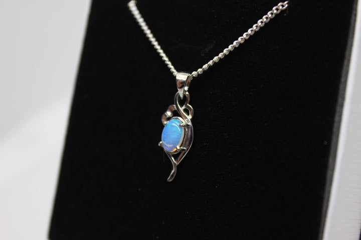 Australian Natural Solid Crystal Opal Pendant Sterling Silver Setting Pendant Australian Opal House 