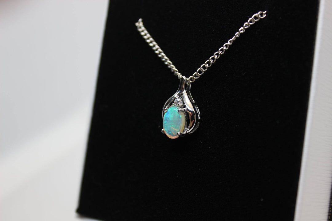 Australian Natural Solid Opal Pendant Sterling Silver Setting Pendant Australian Opal House 