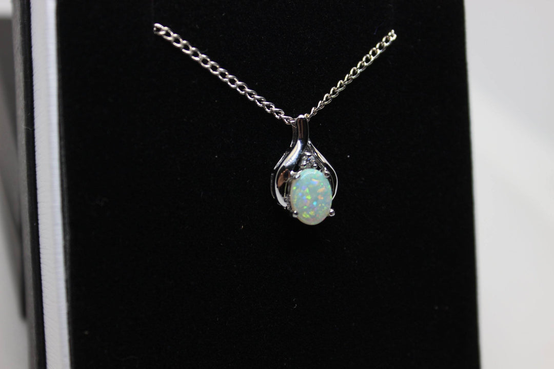 Australian Natural Solid Opal Pendant Sterling Silver Setting Pendant Australian Opal House 