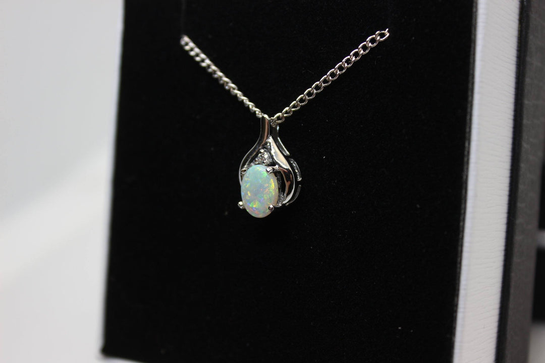 Australian Natural Solid Opal Pendant Sterling Silver Setting Pendant Australian Opal House 