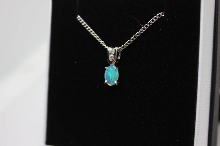 Australian Natural Solid Opal Pendant Sterling Silver Setting Pendant Australian Opal House 