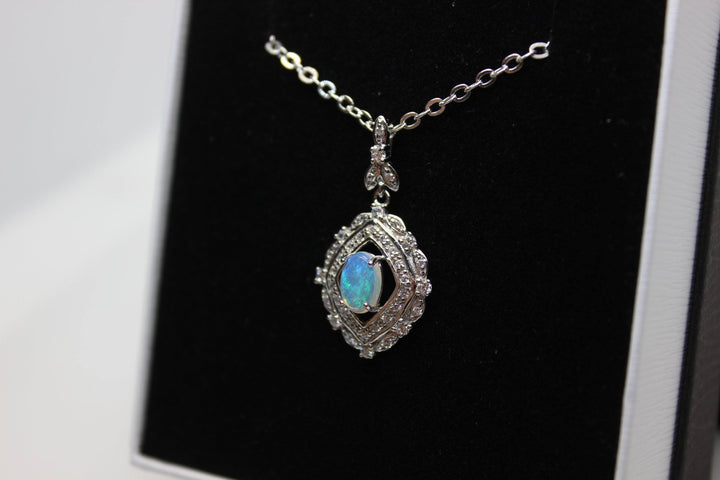 Australian Natural Solid Opal Pendant Sterling Silver Setting Pendant Australian Opal House 