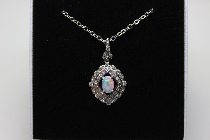 Australian Natural Solid Opal Pendant Sterling Silver Setting Pendant Australian Opal House 