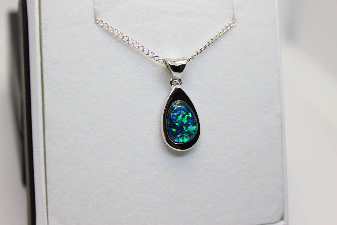 Australian Triplet Opal Pendant in Sterling Silver Setting Pendant Australian Opal House 