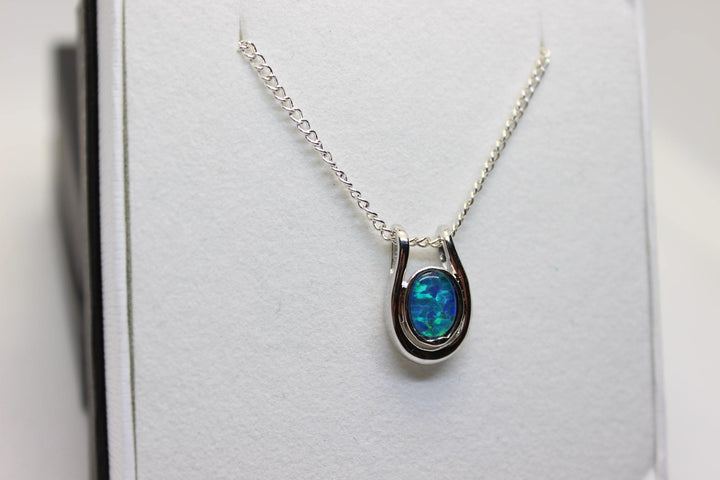 Australian Triplet Opal Pendant in Sterling Silver Setting Pendant Australian Opal House 