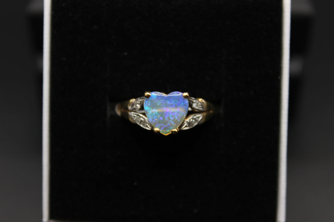 Australian Natural Solid Opal Ring 14k Yellow Gold Setting Rings Australian Opal House 