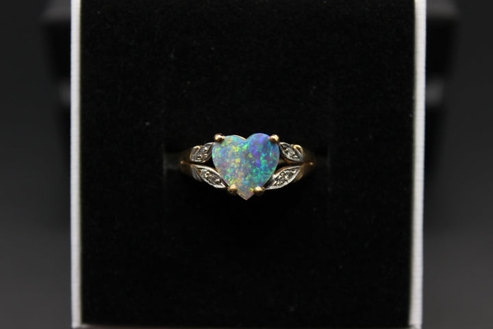 Australian Natural Solid Opal Ring 14k Yellow Gold Setting Rings Australian Opal House 