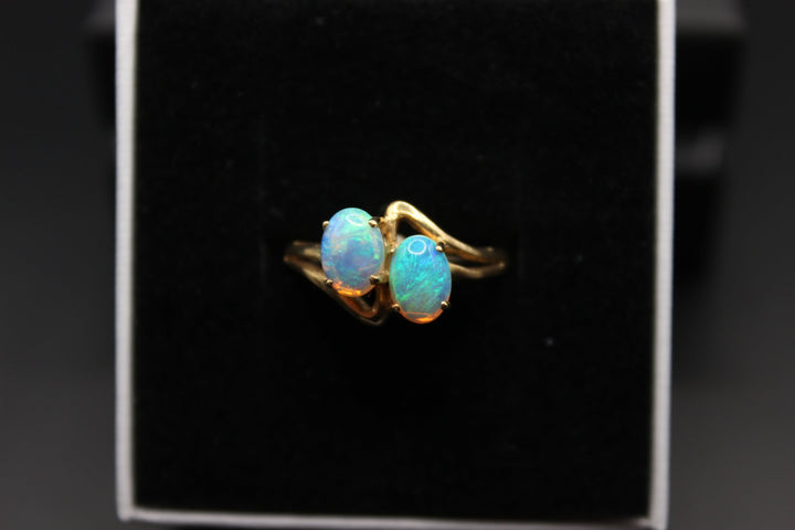 Australian Natural Solid Opal Ring 14k Yellow Gold Setting Rings Australian Opal House 