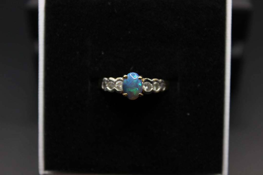 Australian Natural Solid Opal Ring 14k Yellow Gold Setting Rings Australian Opal House 