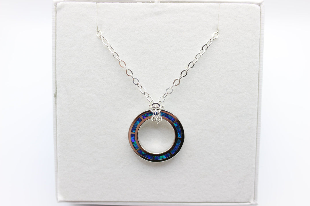 Circle of Opals Pendant Australian Opal House Blue 